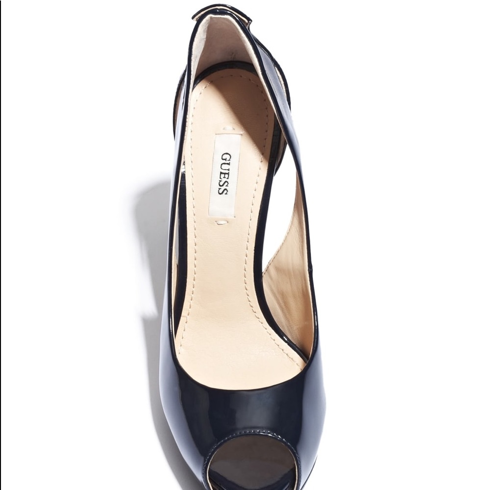 GUESS Harrah Platform Pumps Dark Blue - Picture 6 of 10